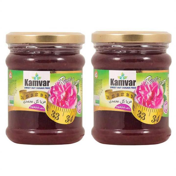 مربا گل سرخ رژیمی بدون شکر کامور - 280 گرم